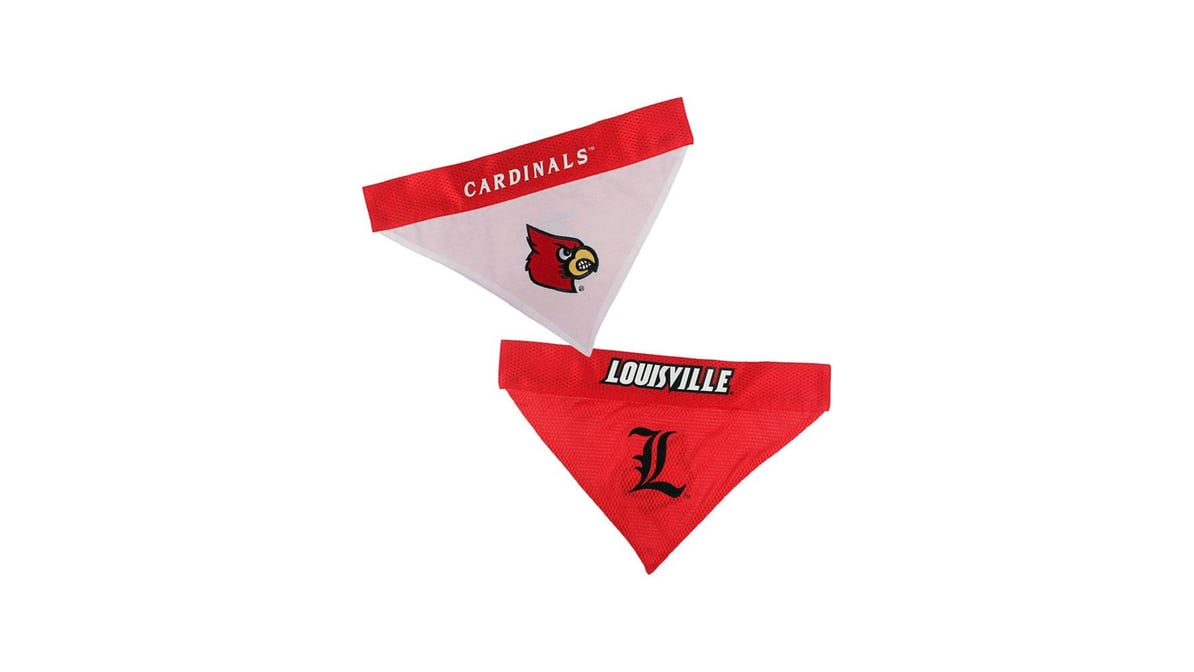 Pets First Louisville Cardinals Reversible Bandana Dog Collar Large X-Large