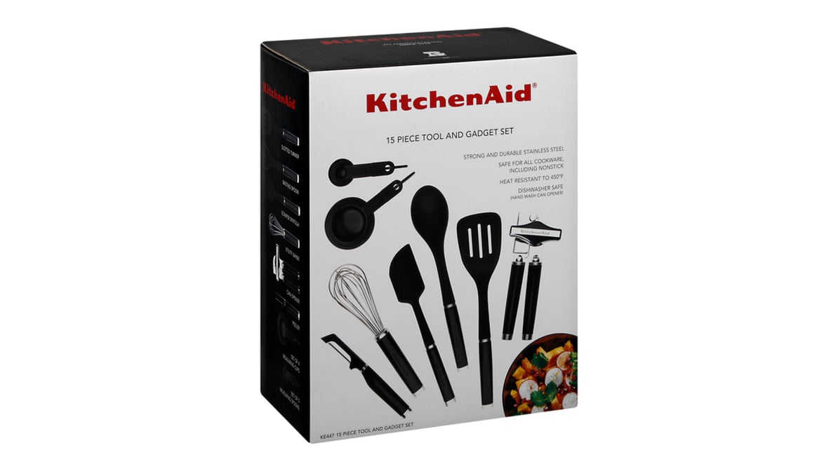 KitchenAid 15-Piece Kitchen Tool & Gadget Set -Black 