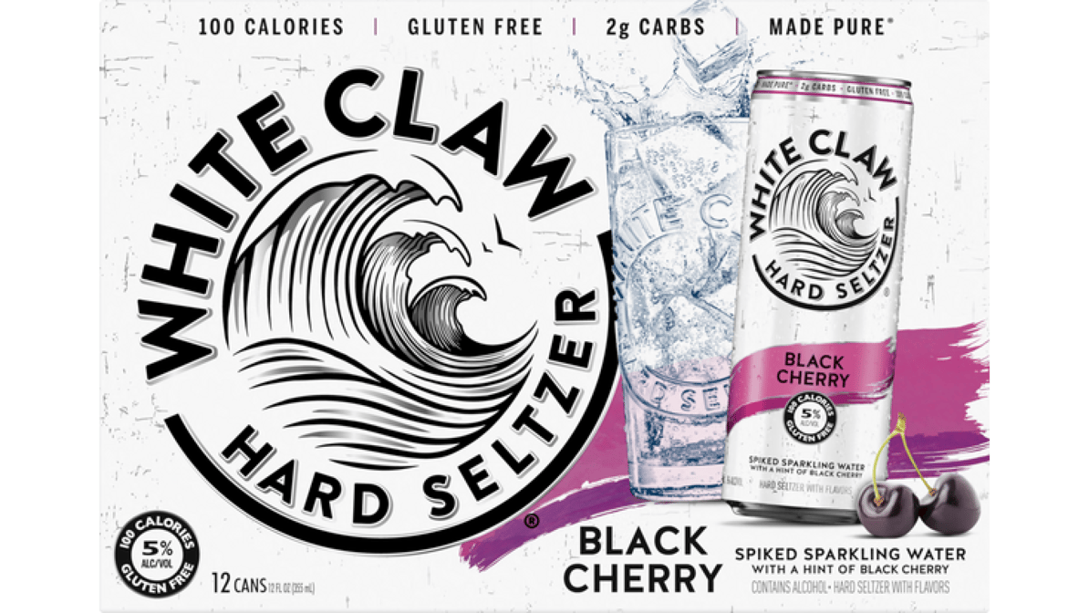 White Claw Hard Seltzer Can Black Cherry