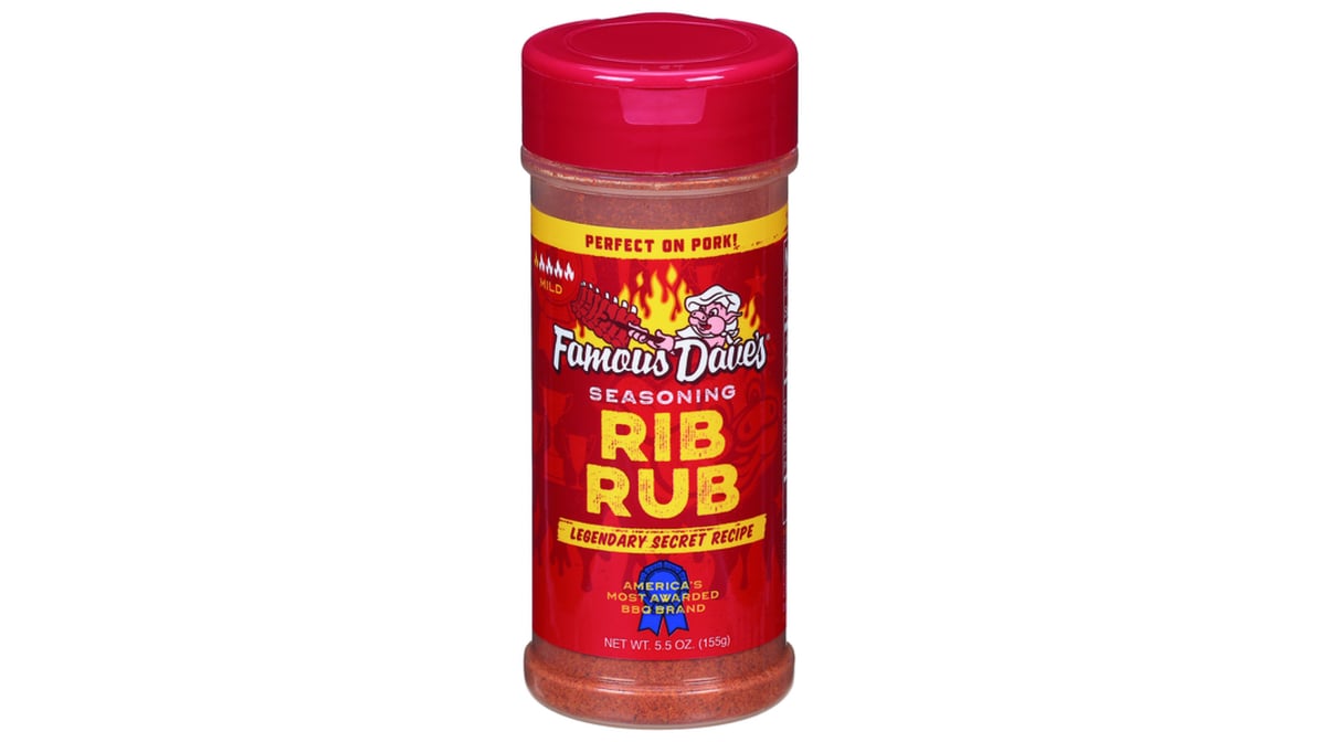 Famous Dave's Seasoning, Rib Rub - 5.5 oz