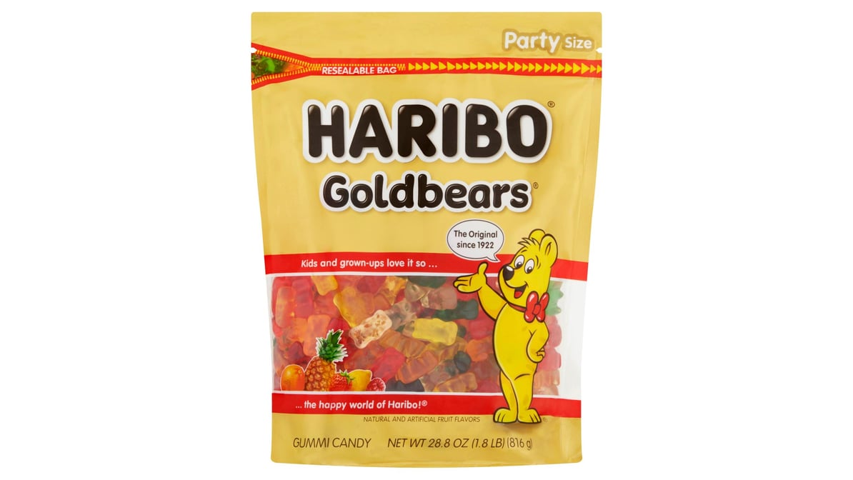 Haribo Goldbears Original Gummy Bears Bag, 28.8 oz