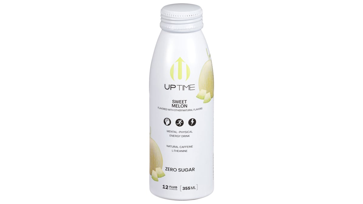 Uptime Zero Sugar Sweet Melon Energy Drink Bottle (12 oz) | Delivery Near  Me - Doordash