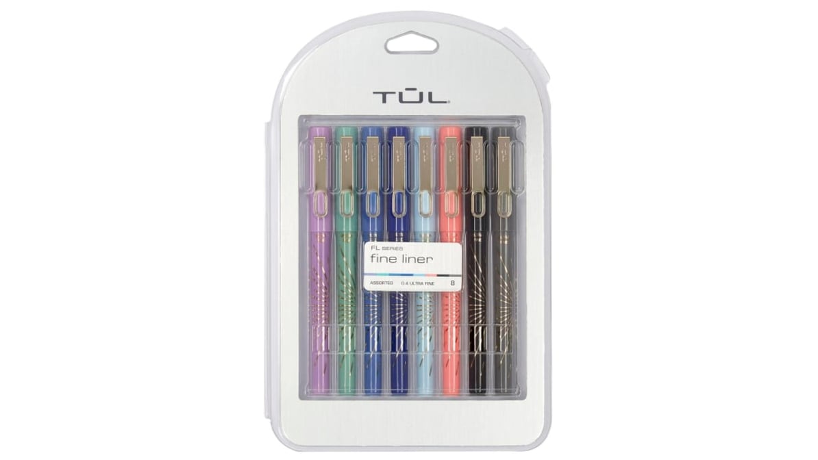 TUL Fine Liner Felt Tip Pens Ultra Fine 0.4 mm Assorted Regular