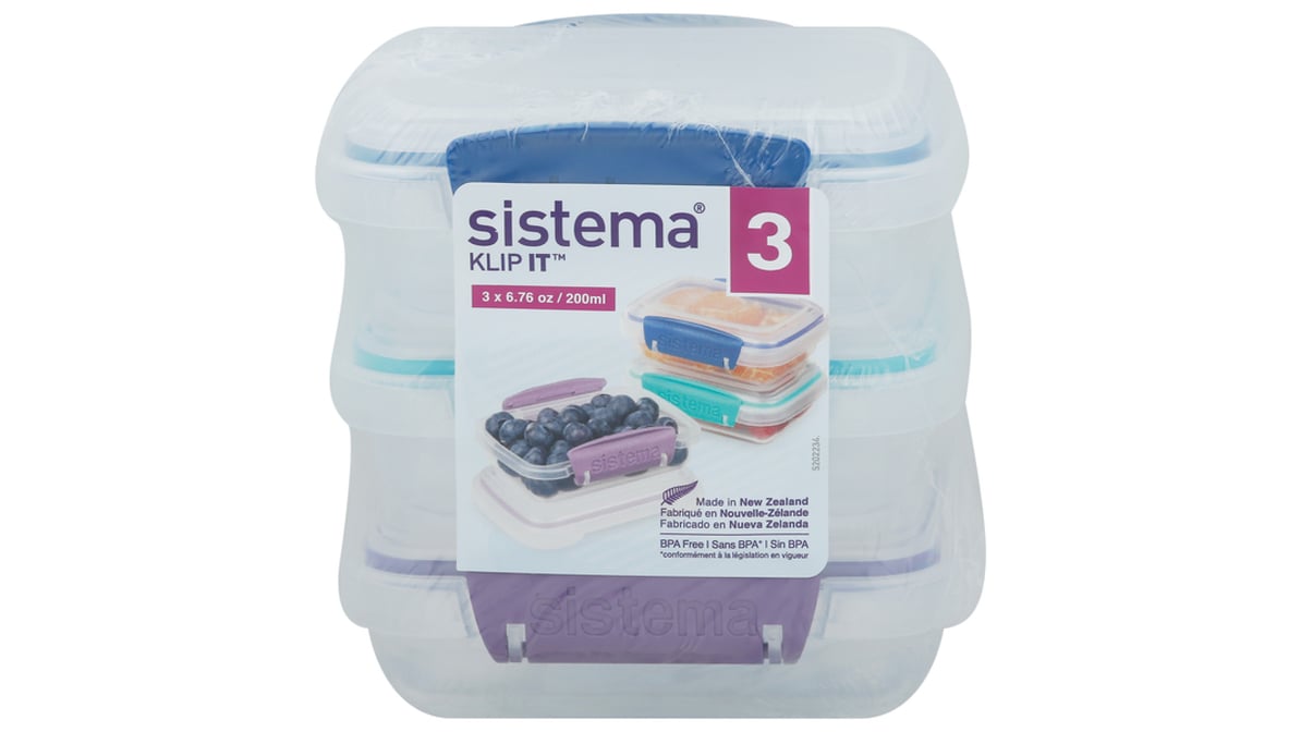 Meijer Medium Rectangle Containers with Lids, 3 ct