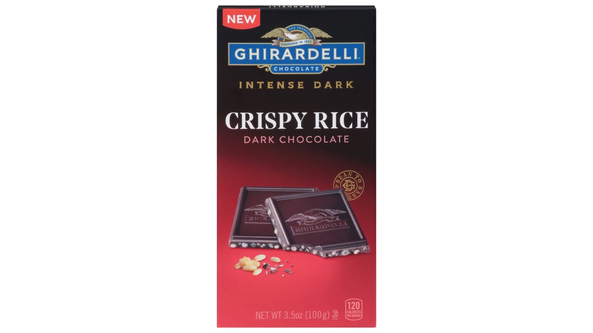 Ghirardelli Intense Dark Chocolate Crispy Rice Bar 3.5 oz