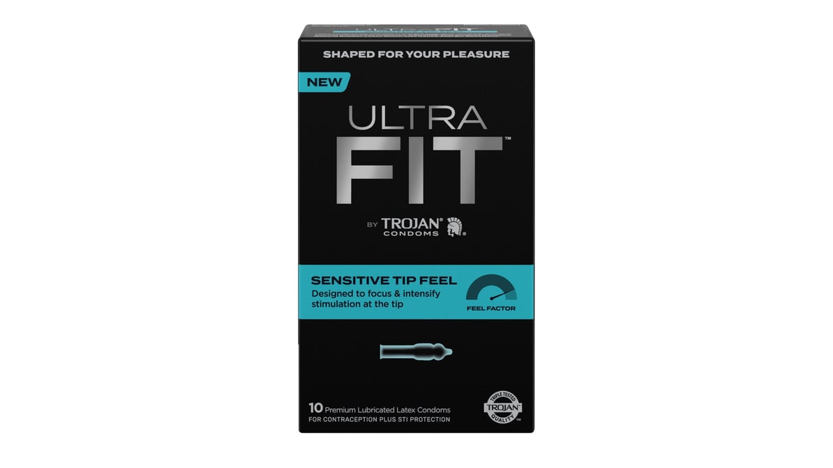 Trojan Ultra Fit Sensitive Tip Feel Premium Lubricated Latex Condoms (10  ct) | Delivery Near Me - Doordash