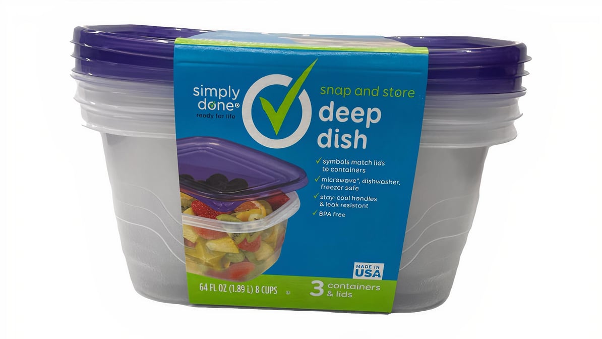 Simply Done Snap And Store Deep Dish Containers & Lids