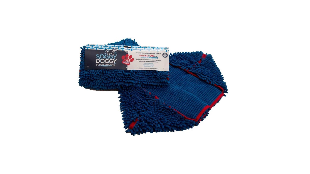 Soggy Doggy Microfiber Super Shammy Towel Blue Large | Delivery Near Me -  Doordash