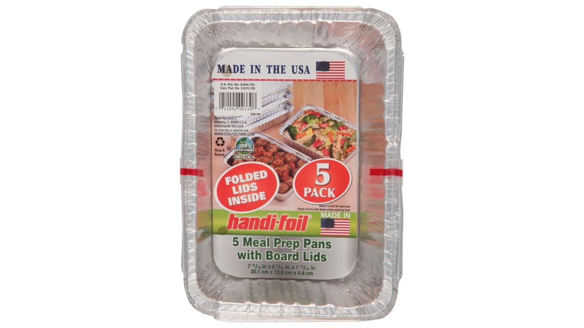 Handi-Foil Meal Prep Pans with Board Lids