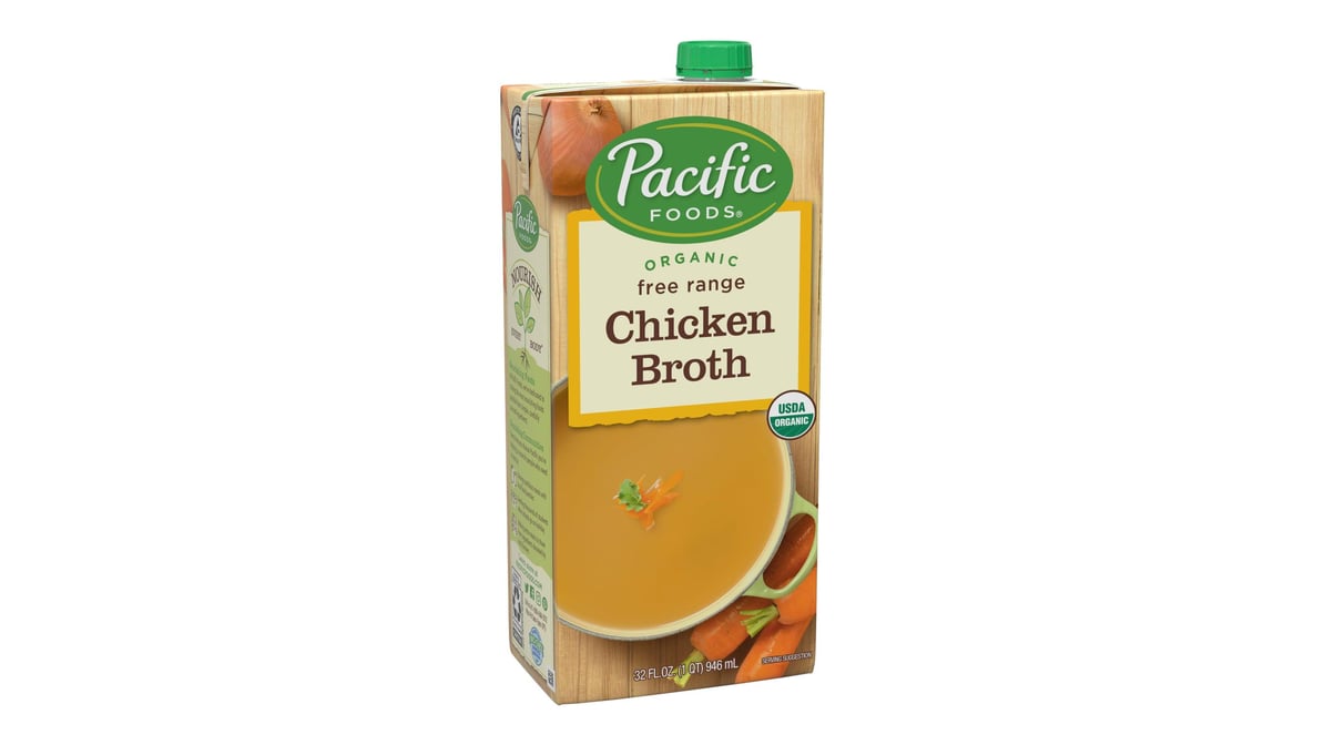 Organic Free Range Chicken Broth, 32 fl oz, Pacific Foods