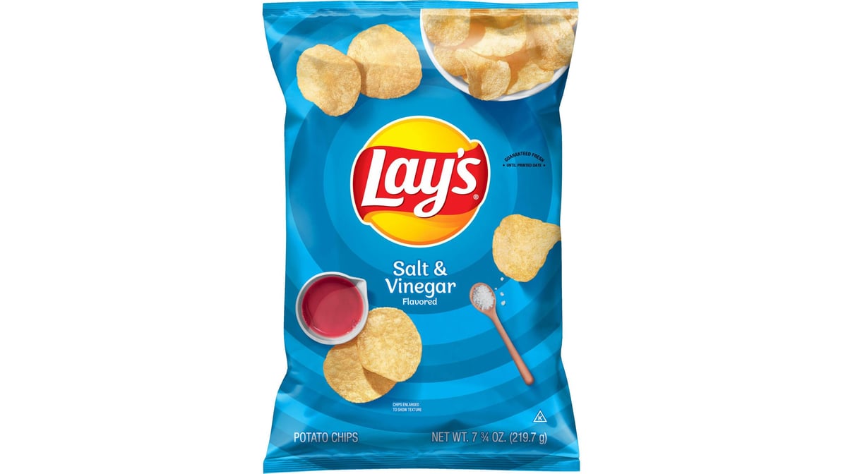 Lay's Salt & Vinegar Potato Chips (7.75 oz) | Delivery Near Me - Doordash