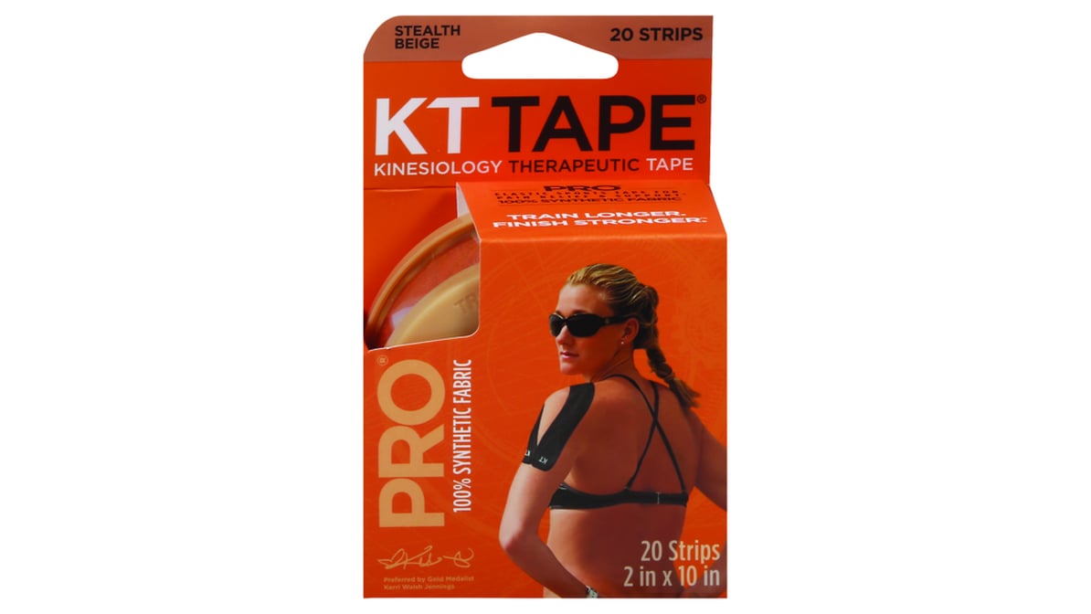 Kinesiology Therapeutic (KT) Tape, Stealth Beige, 20 strips