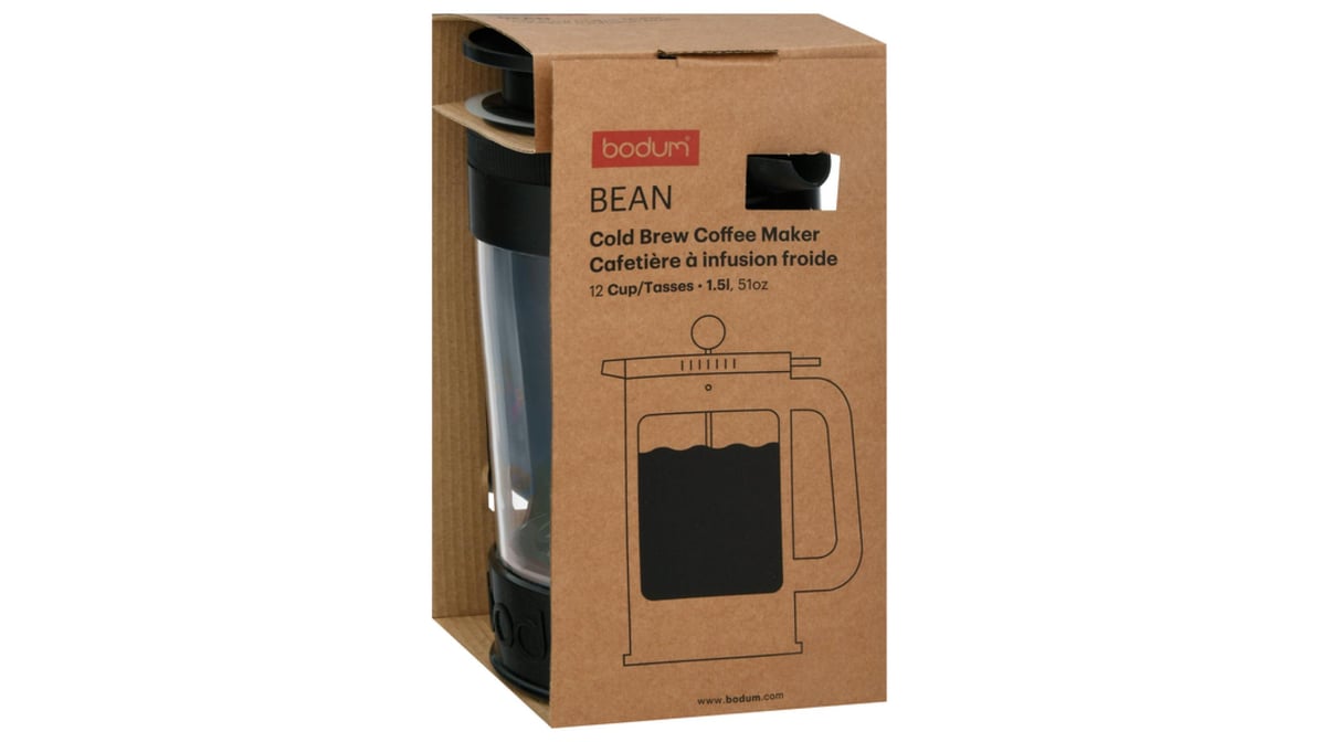 Bodum Bean Cold Brew Coffee Maker Infusion 12 Cup 1.5L 51 Oz