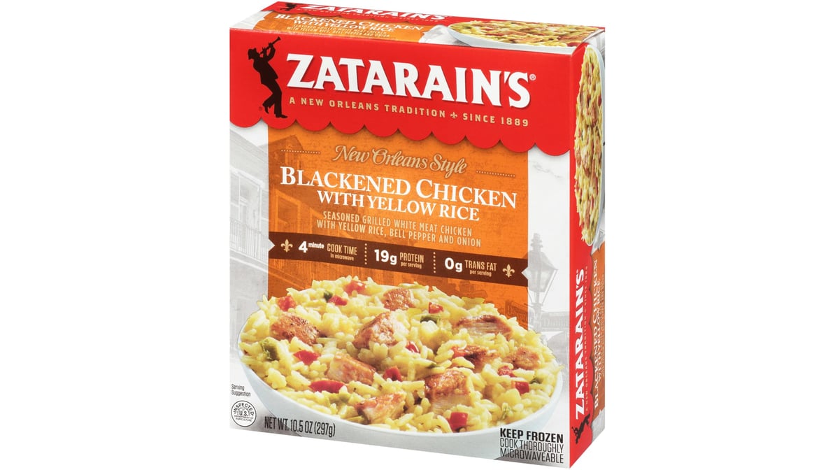 Zatarain's Frozen Blackened Chicken With Yellow Rice, 10.5 oz