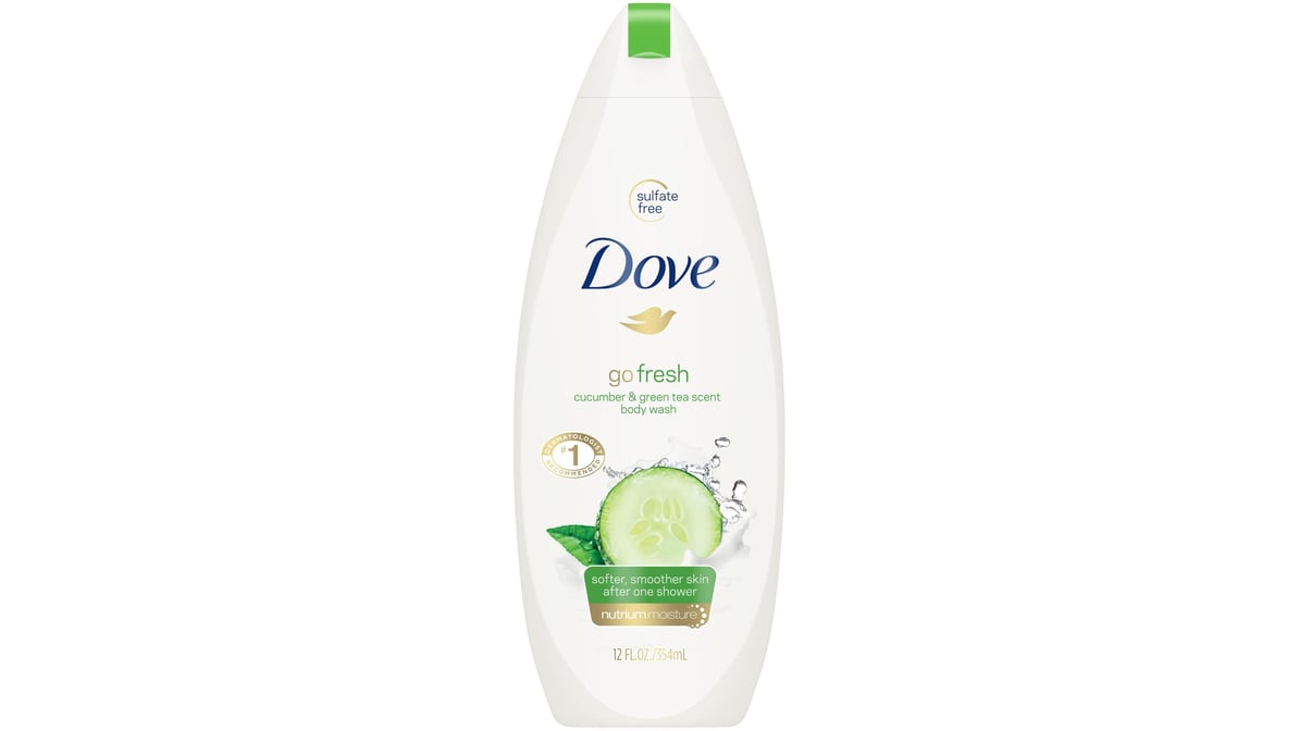 Dove Go Fresh Nutrium Moisture Cucumber & Green Tea Body Wash (12 oz ...