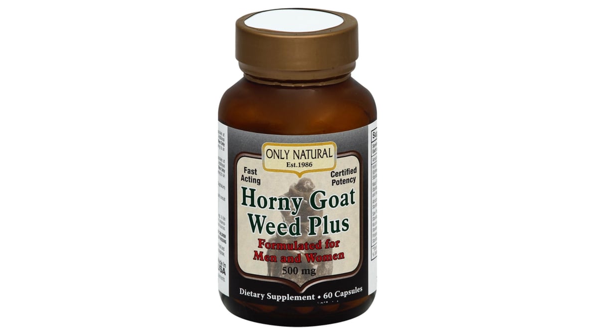 Only Natural Horny Goat Weed Plus Capsules 500 mg (60 ct) | Delivery Near Me  - Doordash