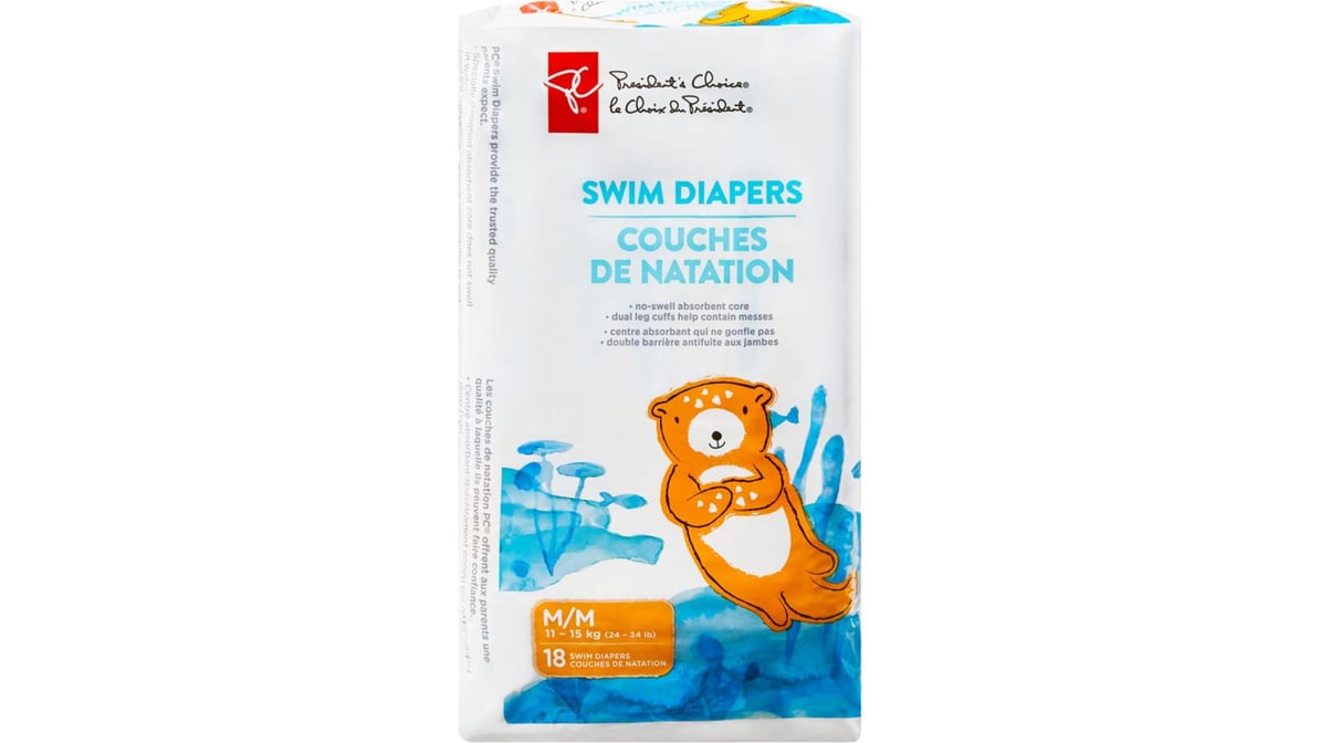 President's Choice Medium Swim Diapers (18 ct)