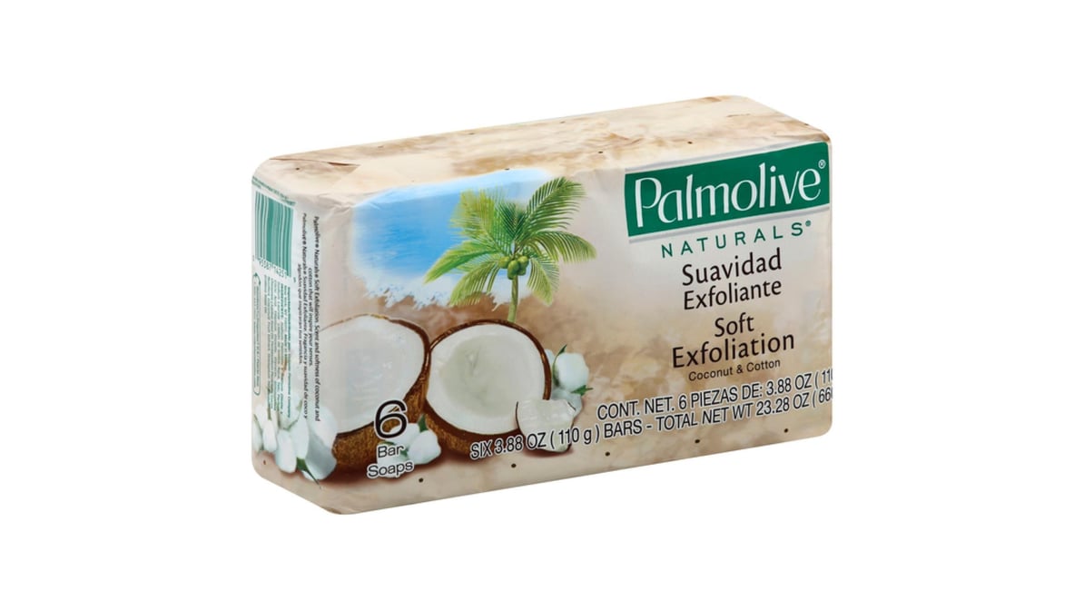 Palmolive Bar Soaps Soft Exfoliation Coconut & Cotton (3.88 oz x 6 ct) |  Delivery Near Me - Doordash