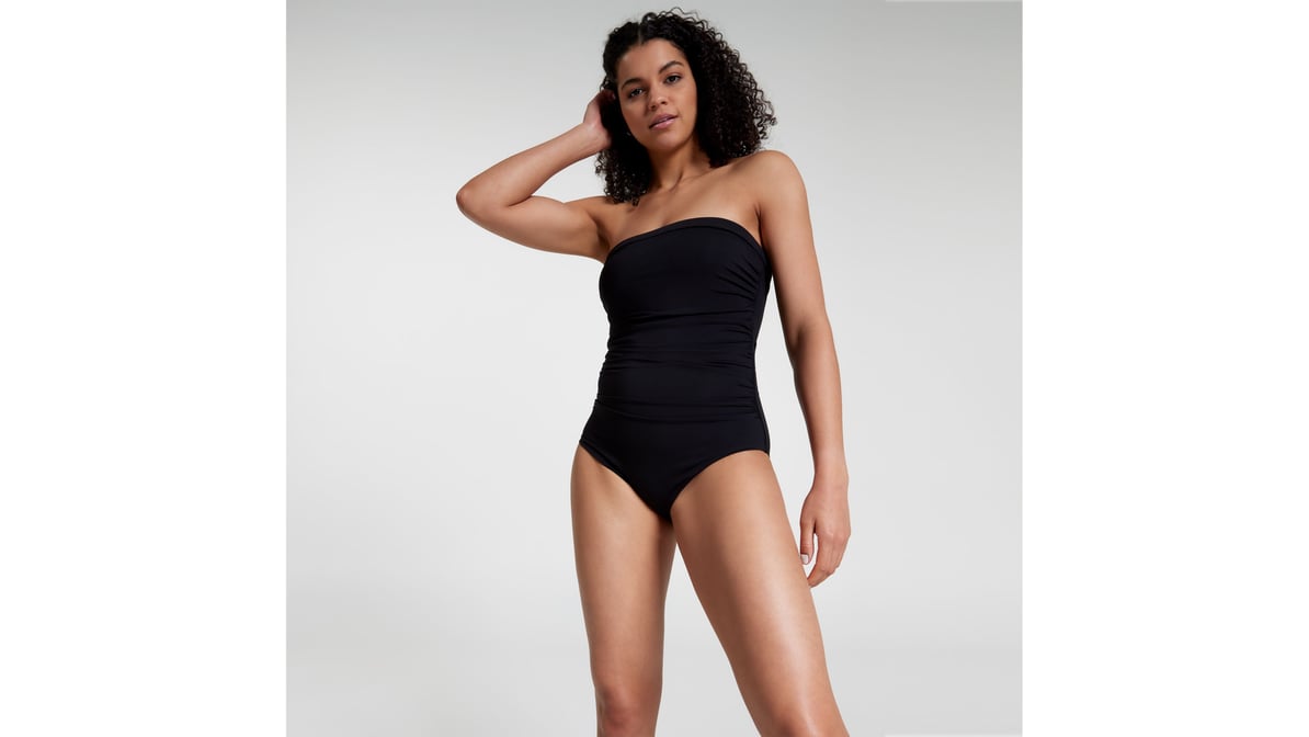 Shops black bandeau one piece