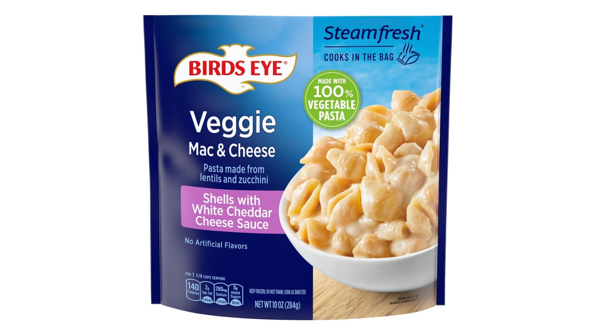 Birds Eye Veggie Made Mac & Cheese Shells Pasta with White Cheddar Cheese  Sauce (10 oz) | Delivery Near Me - Doordash