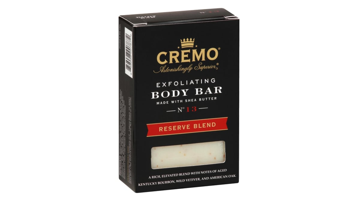 Cremo Body Bar, Exfoliating, Reserve Blend, No. 13 - 6 oz