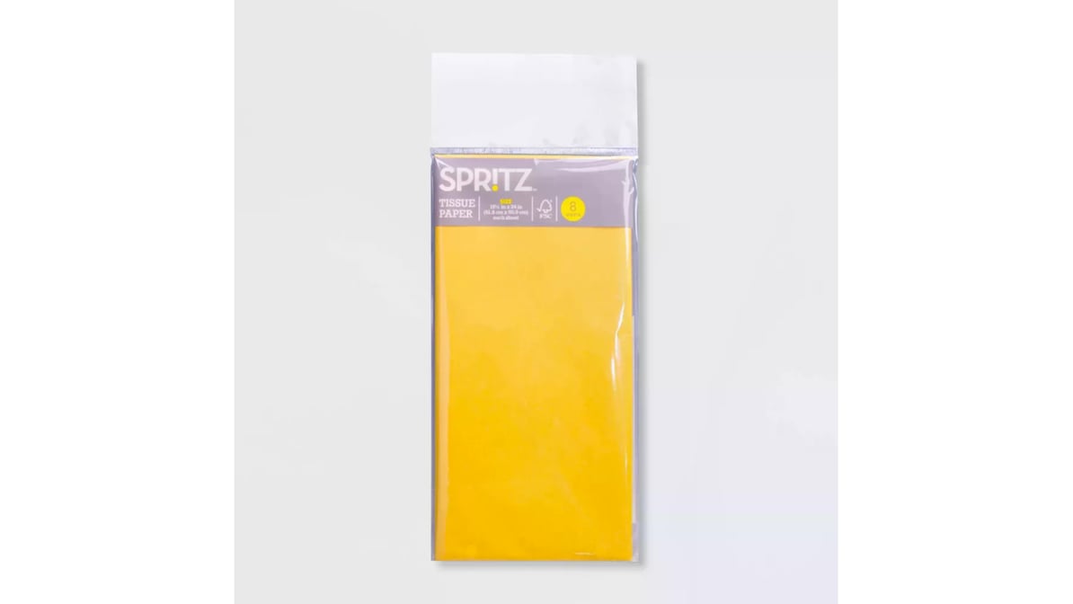 8ct Pegged Tissue Paper Yellow - Spritz™ : Target