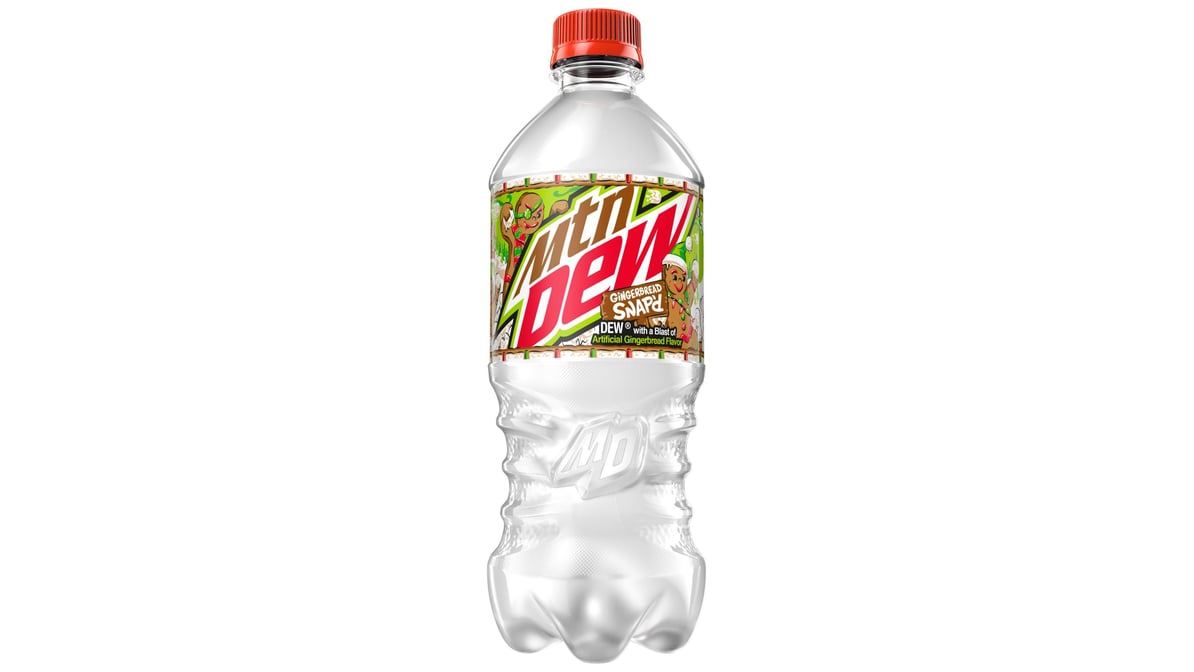 Mountain Dew Soda Gingerbread Snap'd Bottle (20 oz)