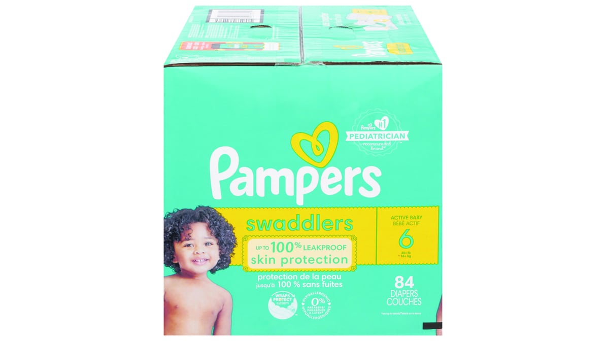 Pampers Swaddlers Active Baby Diaper, Size 6, 84 Count