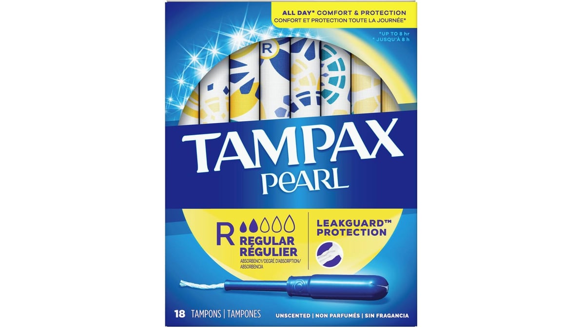 Tampax Pearl Tampons Regular Absorbency Unscented 18 EA – URS Pharmacy