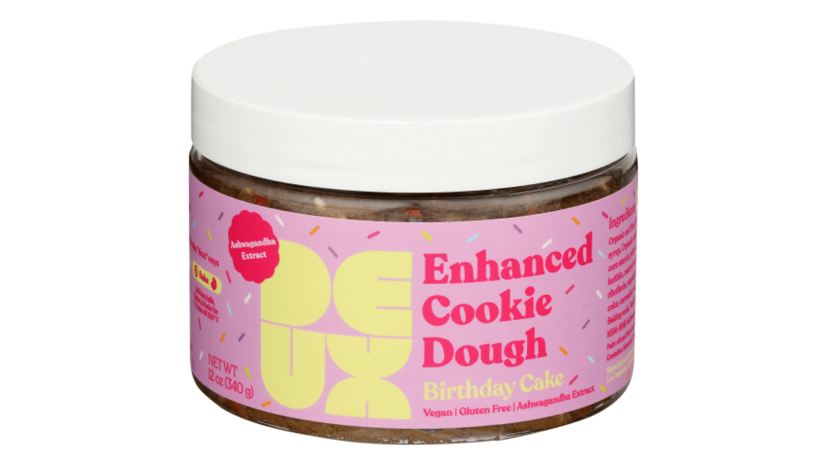 Deux Vegan Birthday Cake Enhanced Cookie Dough - 12oz