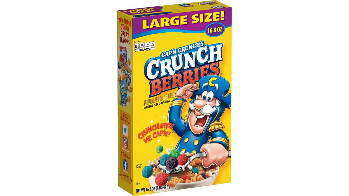 Save on Quaker Cap'n Crunch Cereal Crunch Berries Large Size Order Online  Delivery