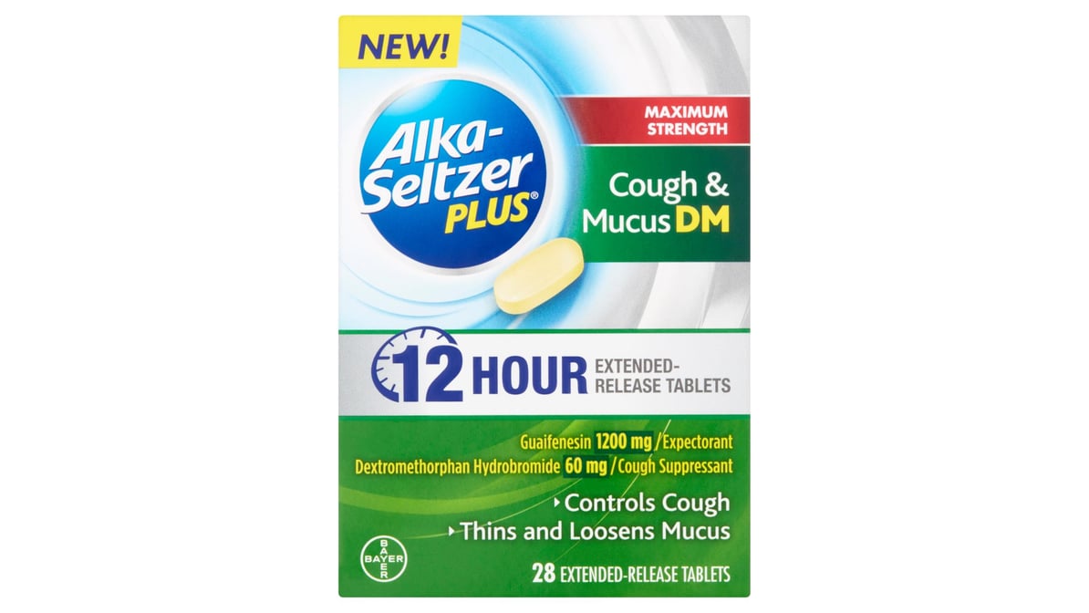 Alka-Seltzer Plus Maximum Strength Cough And Mucus Tablets (28 Ct ...