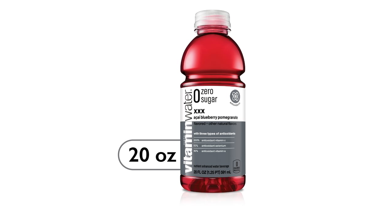 VitaminWater XXX Zero Sugar Acai Blueberry Pomegranate Water Beverage Bottle  (20 fl oz) | Delivery Near Me - Doordash