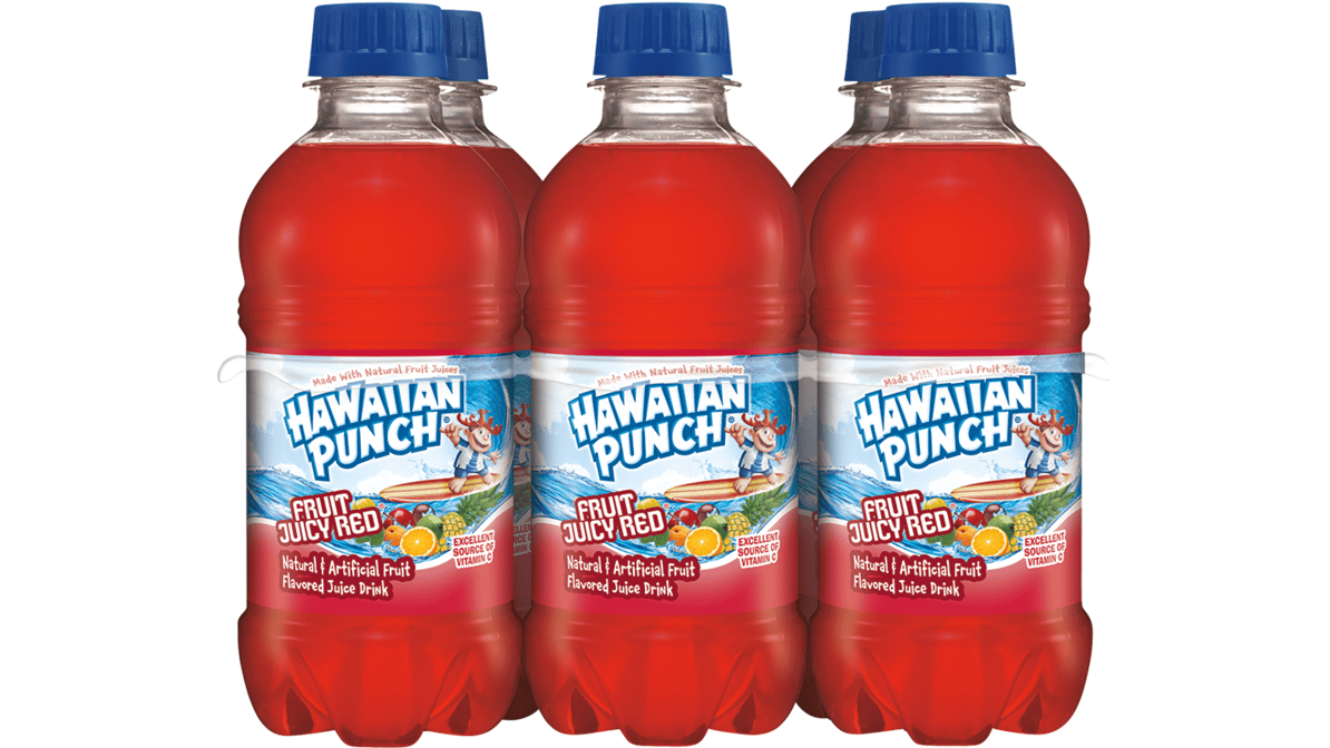 Hawaiian Punch Fruit Juicy Red, Fruit Punch Juice Drink, 10 fl oz bottles,  6 pack - DroneUp Delivery