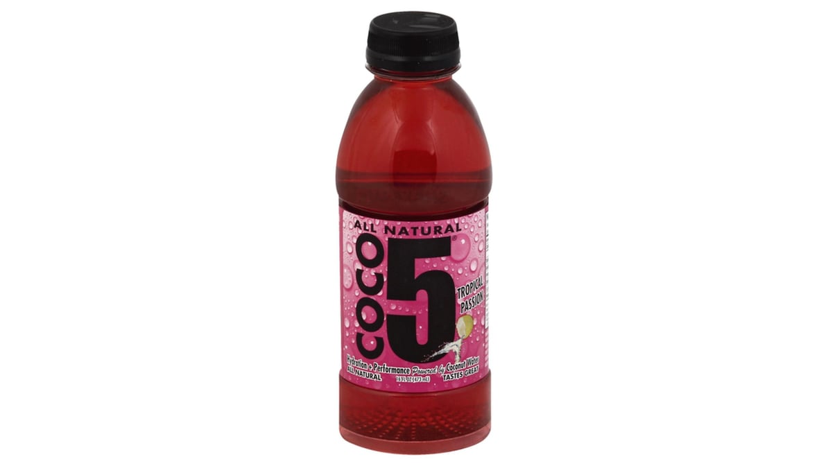 Coco5 Tropical Passion Flavored Coconut Water Can (16 oz) | Delivery Near Me  - Doordash