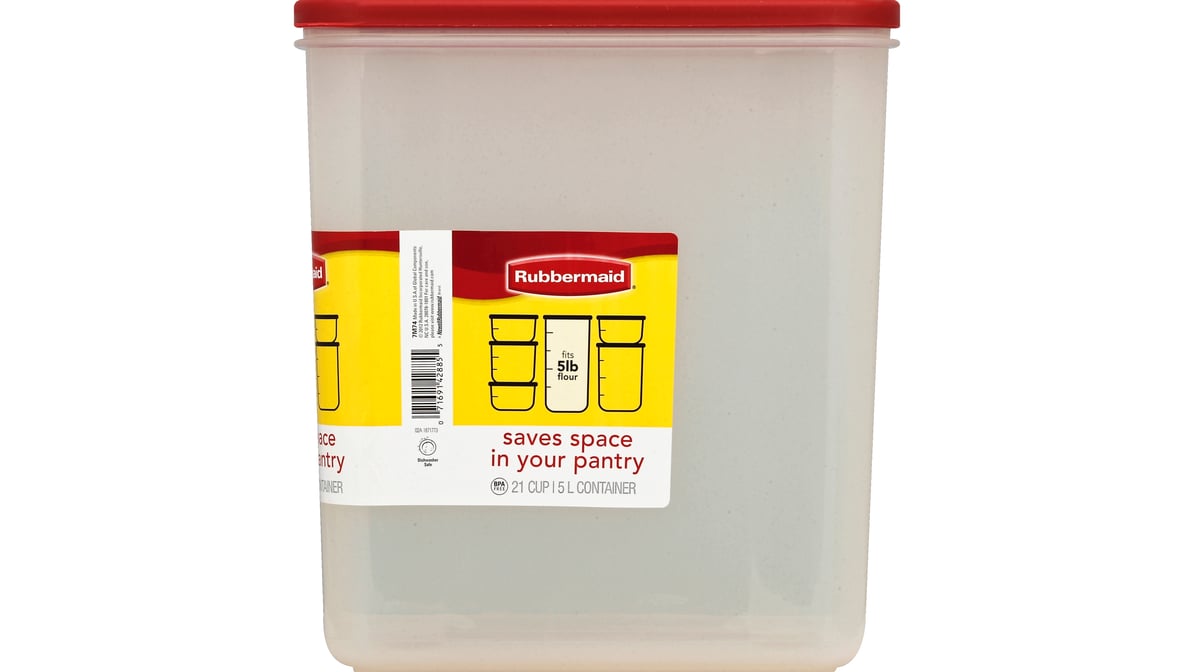 Rubbermaid Modular Canister Food Storage Container with Lid, 21 Cup