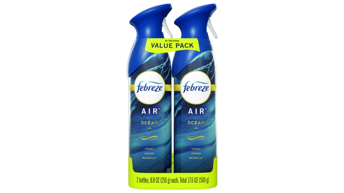 Febreze Air Air Refresher, Ocean, Value Pack - 2 pack, 8.8 oz bottles