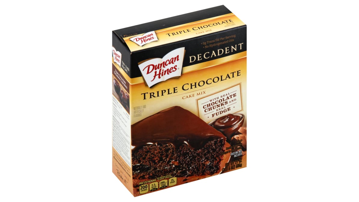 Duncan Hines Triple Chocolate Cake Mix (21 oz) | Delivery Near Me - Doordash