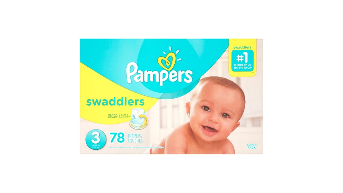 Pampers Diapers, 3 (16 28 Lb), Super Pack 78 Ea, Diapers & Wipes