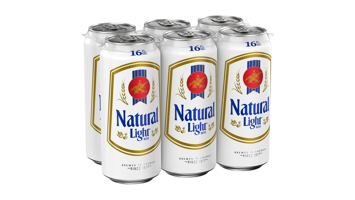 Natural Light American Lager Cans (16 oz x 6 ct) | Delivery Near Me ...