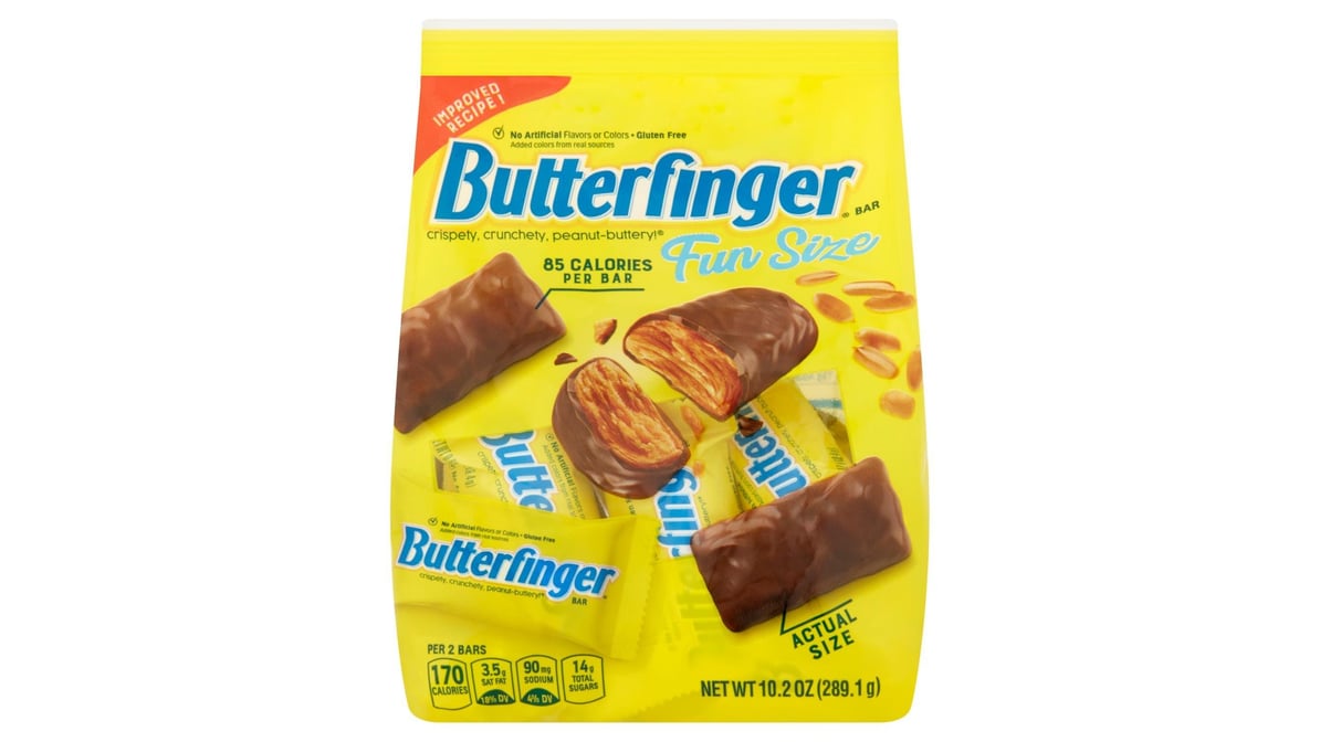 Butterfinger Candy Bars, Fun Size - 10.2 oz