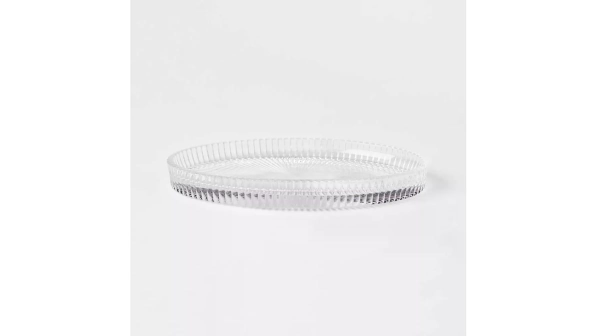 Ribbed Glass Vanity Tray Clear - Threshold™ : Target