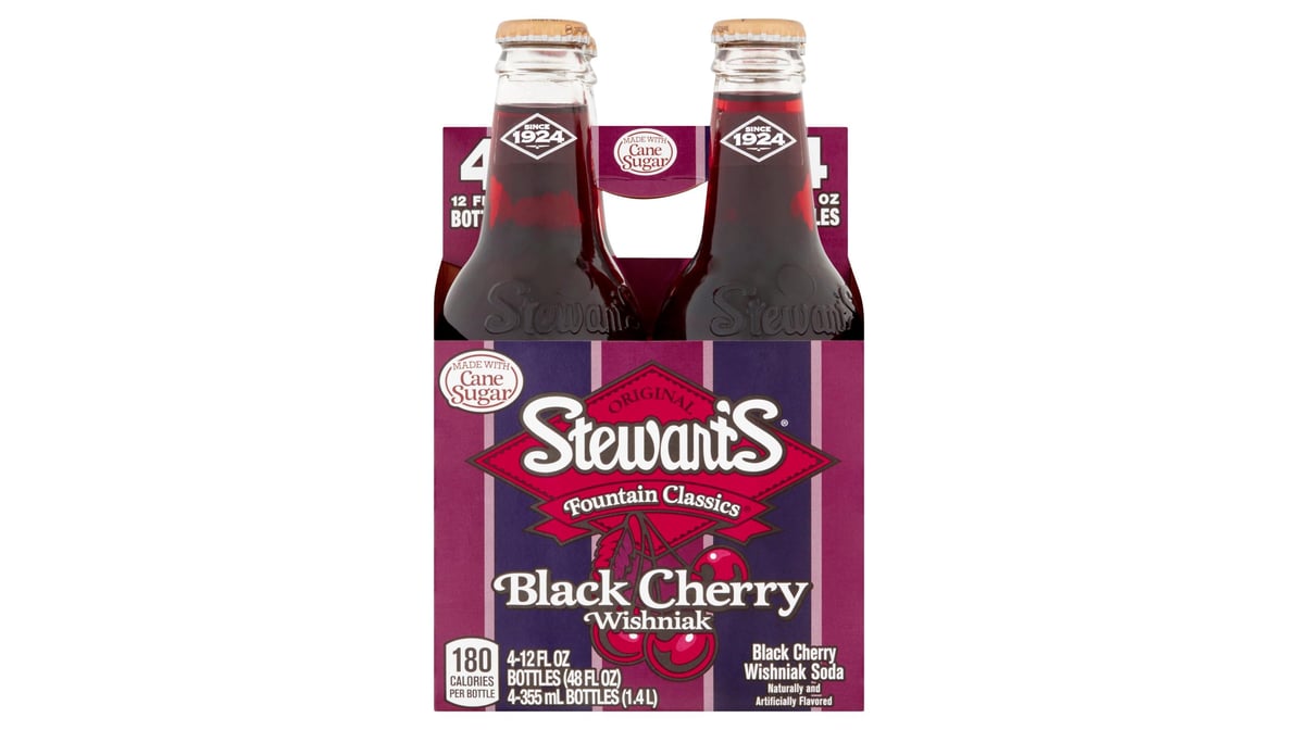 Stewart's Cherries'n Cream Made with Sugar glass bottles 4 ct