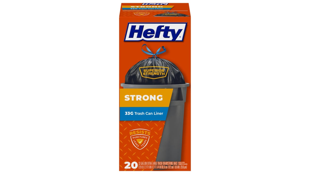Save on Hefty Strong Trash Can Liner Bags Drawstring Extra Large