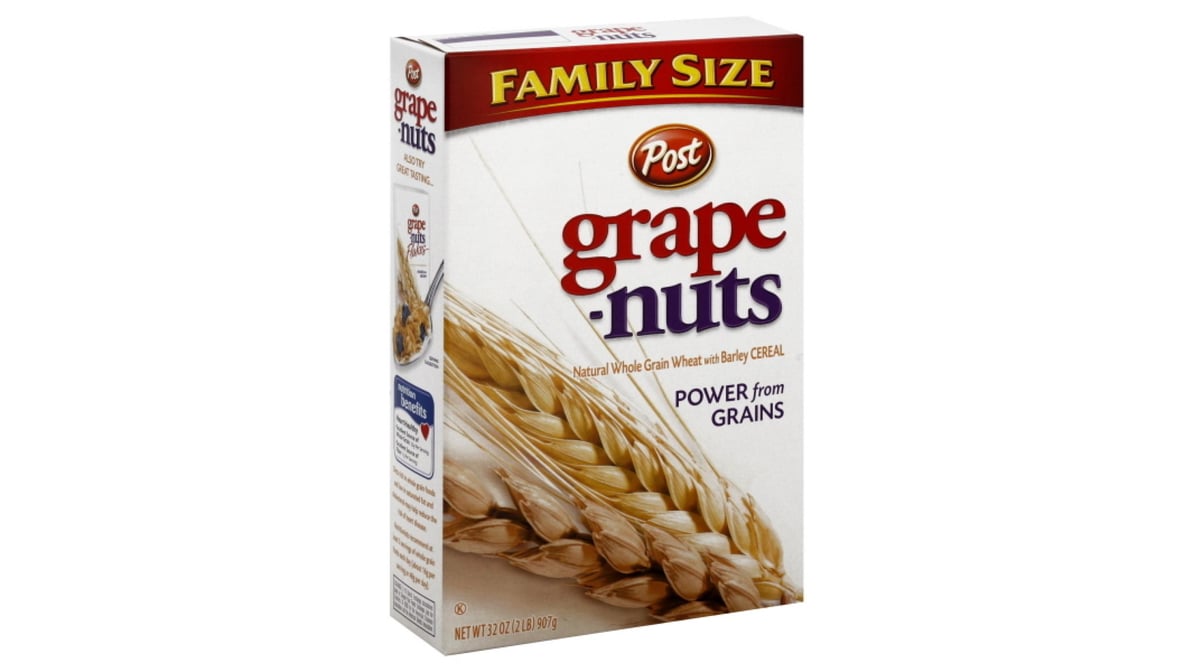 Post Grape Nuts Natural Whole Grain Wheat Cereal with Barley 20 ...