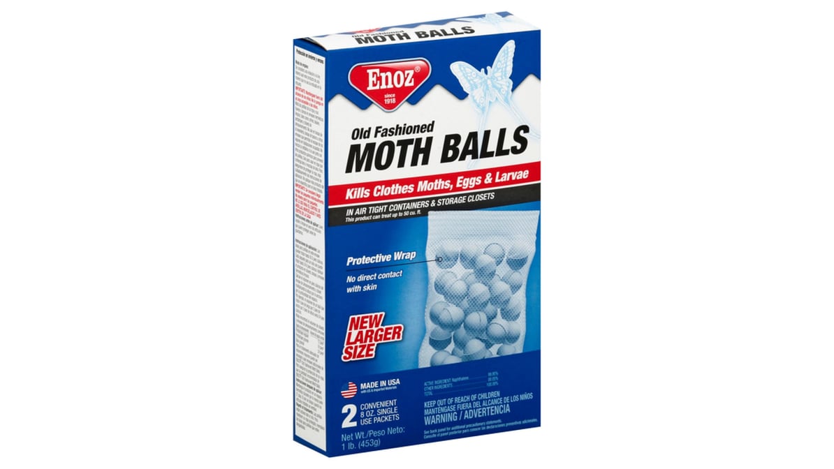 Enoz Old Fashioned Moth Balls, 16 Ounce