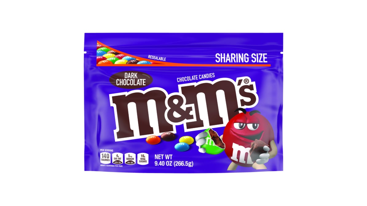 M&M's Chocolate Candies, Dark Chocolate, Sharing Size 9.4 oz