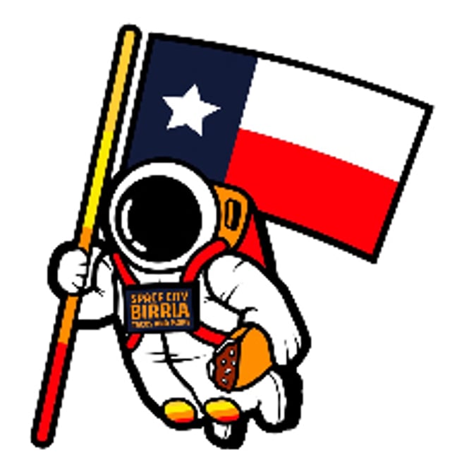 Houston Astros Astronaut Flag Sticker