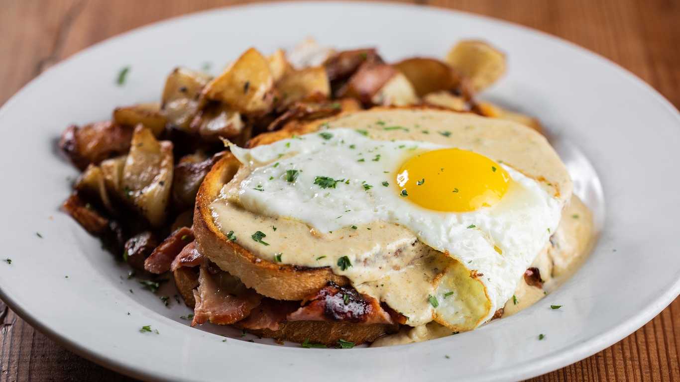 Order Croque Madame food online from Bread Winners Cafe & Bakery store, Dallas on bringmethat.com