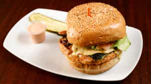 order online - Sushi Salmon Burger from Barneys Gourmet Hamburger on bringmethat.com